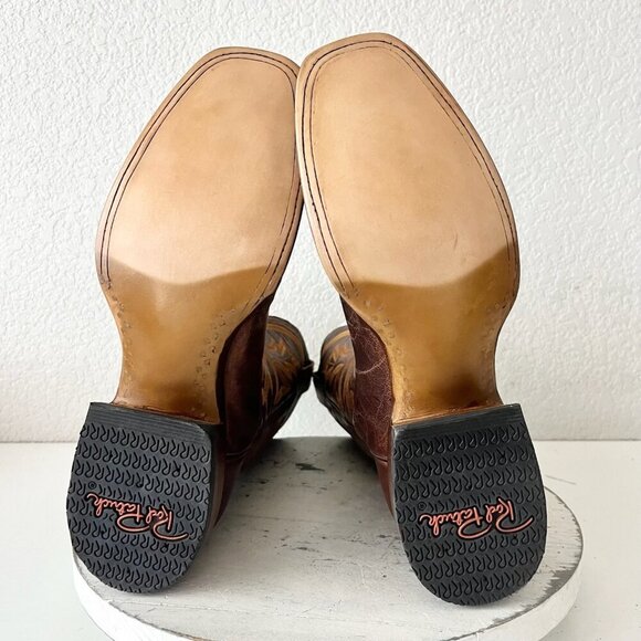 Rod Patrick Mens Cowboy Boots 8AA Brown Leather Western Square Toe 11" Shaft - Picture 8 of 10